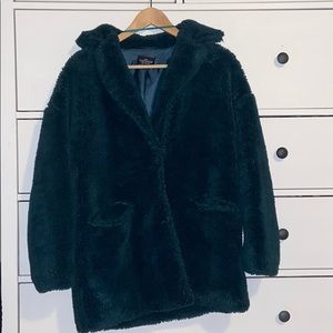 A Teddy bear styled topshop petite coat